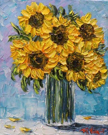 R. Vincent (1954) - Vase et Tournesols de Provence Provence