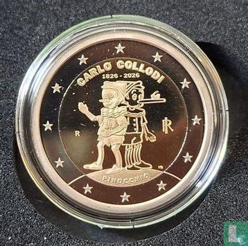 Italië 2 euro 2026 (PROOF) 200ste geboortedag van Carlo..., Postzegels en Munten, Verzenden, 2 euro, Italië, Geboorte of Huwelijk
