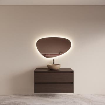 Badmeubelset BWS Riga Met Topplaat 100 cm Bruin Eiken, Ophalen of Verzenden, Nieuw, Bad