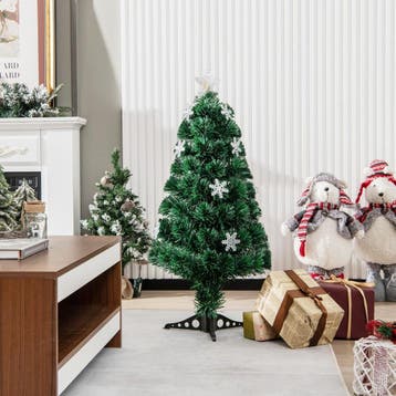 2dekans | Kunstkerstboom met glasvezel verlichting en, Diversen, Kerst, Ophalen of Verzenden, Zo goed als nieuw