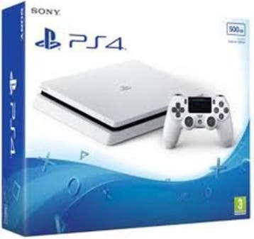 Playstation 4 Slim 500GB Glacier White + V2 Controller in..., Ophalen of Verzenden, Zo goed als nieuw