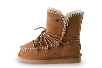 Warmbat Laarzen in maat 36 Cognac, Kleding | Dames, Schoenen, Hoge laarzen, Overige kleuren, Verzenden, Zo goed als nieuw