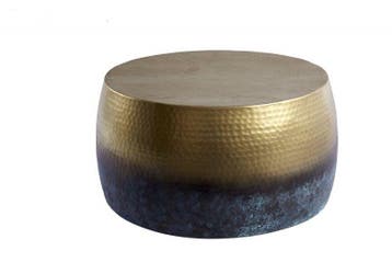 Ronde salontafel ORIENT III 60cm goud metaal met patina, Ophalen of Verzenden, Nieuw