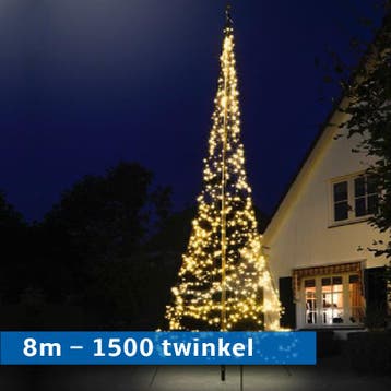 Fairybell 8 meter 1500 leds warm white TWINKEL, Nieuw