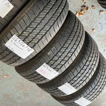 4 x Bridgestone Dueler HT 265-60-18 Zomerbanden 9mm, 18 inch, Gebruikt, 265 mm, Ophalen of Verzenden