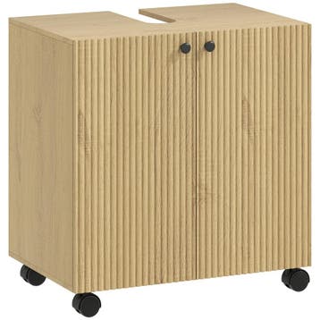 TRUUSK Wastafelonderkast - 3-laags Plank - Met Wielen - Voor, Verzenden, Nieuw
