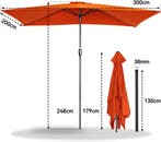 2dekans | Angel Living Parsol - 300 x 200 cm - Kantelbaar -, Ophalen of Verzenden, Zo goed als nieuw