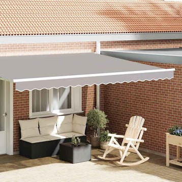 vidaXL Vervangende markies volant Lichtgrijs 430 x 20 cm, Verzenden, Nieuw