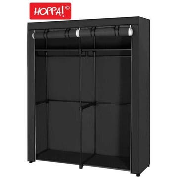 Hoppa! RYG02BK2 Stoffen Kledingkast van €40 voor €29, 100 tot 150 cm, Nieuw, Ophalen of Verzenden, 150 tot 200 cm