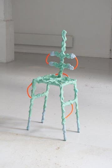 Vincent Decat - Stoel - Staal, Gips, Textiel