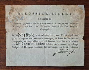 Nederland. 1000 Gulden -ca. 1780 - Vereenigde Oost-Indische