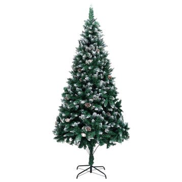 vidaXL Kunstkerstboom met dennenappels en witte sneeuw 240, Diversen, Verzenden, Nieuw