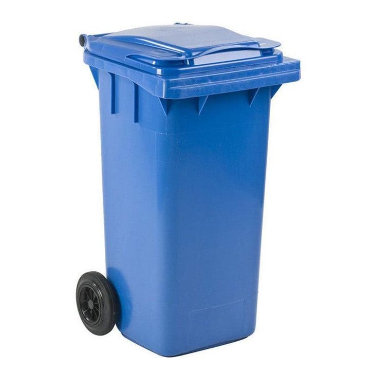 Minicontainer 120 liter blauw, Huis en Inrichting, Woonaccessoires | Prullenbakken, Nieuw, 40 liter of meer, Kunststof, 75 cm of meer