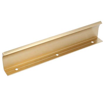 Greep EDGE STRAIGHT goud geborsteld 2x80 mm, Verzenden, Nieuw