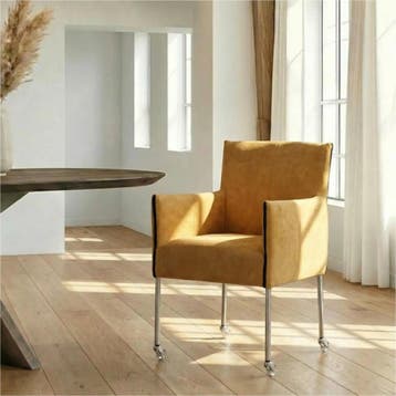 Leren eetkamerstoel More - Kenia Walnut (cognac) - Poten, Huis en Inrichting, Ophalen of Verzenden, Nieuw, Leer, Bohemian, Industrieel, Modern, Scandinavisch
