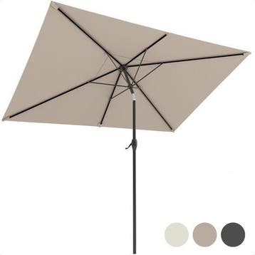 2dekans | LifeGoods Parasol - 270x180cm - 30° Kantelbaar -, Ophalen of Verzenden, Zo goed als nieuw