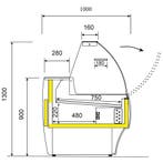 Diamond Koeltoonbank | MANTOVA | +2°C/+4°C | Geforceerd | Ge, Ophalen of Verzenden, Nieuw