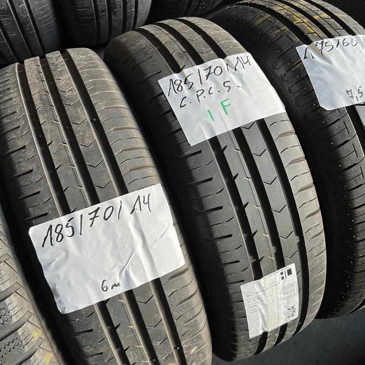 2 x Continental PremiumContact 5 185-70-14 Zomerbanden 6mm, Auto-onderdelen, Banden en Velgen, 14 inch, Zomerbanden, 185 mm, Personenwagen