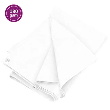 vidaXL Dekzeil 180 g/m² 4x6 m HDPE wit, Verzenden, Nieuw