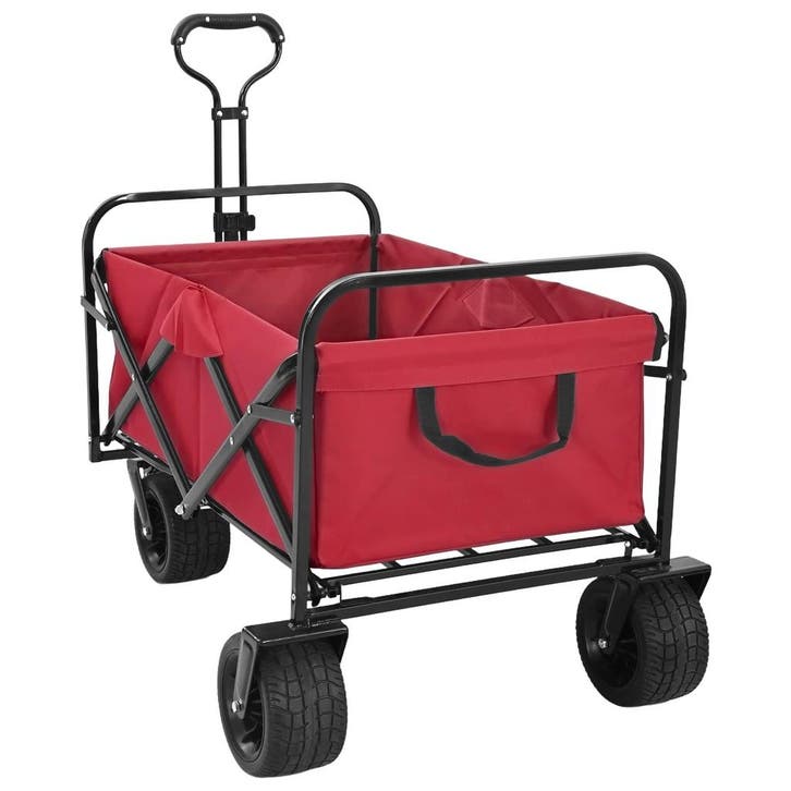 vidaXL Opvouwbare Wagen Rood 89 x 63 x 96 cm Staal en, Doe-het-zelf en Verbouw, Gereedschap | Overige machines, Nieuw, Verzenden