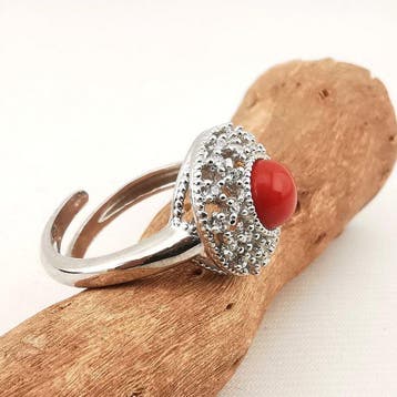 Koraal - Argento 925 - Ring - Italiaans ambacht