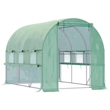 TRUUSK Tunnel Foliekas 2,95x2x2m - Begraafbaar - 6 Ramen - U, Verzenden