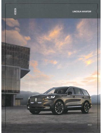 2022 LINCOLN AVIATOR BROCHURE ENGELS (USA), Nieuw, Author