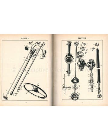 1946 - 1948 SINGER 9 H.P. ROADSTER ONDERDELENHANDBOEK