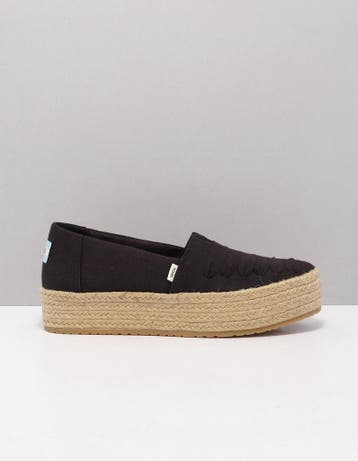 TOMS - Maat 39 - Valencia Dames Espadrilles - Black, Verzenden, Nieuw