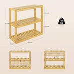 24goodz Staande Bamboe Wandplank - Verstelbare Planken - Voc, Huis en Inrichting, Badkamer | Badkamermeubels, Verzenden, Nieuw