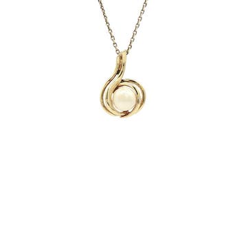 Gouden hanger met parel 14 karaat, Verzenden, Zo goed als nieuw, Goud