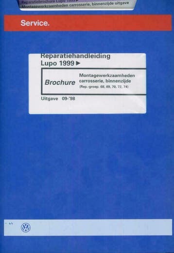 1999 Lupo Reparatiehandleiding Montagewerkzaamheden, Verzenden