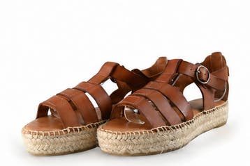 Shabbies Amsterdam Sandalen in maat 39 Bruin, Verzenden, Sandalen of Muiltjes, Zo goed als nieuw, Bruin