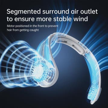 JISULIFE Draagbare Nekventilator - Handsfree, 5 Snelheden, 5, Verzenden, Nieuw