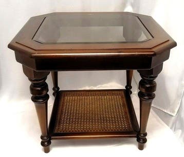 Meubelmakerij Lotus - Salontafel - Notenhout Weens riet