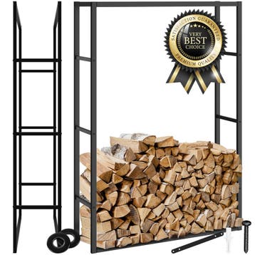 Haardhoutrek Tuby, voor binnen & buiten, 100,5x25x150cm, Tuin en Terras, Haardhout, Verzenden