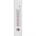 Benson Witte metalen thermometer - 30 cm - Celsius & Fahr..., Ophalen of Verzenden, Nieuw