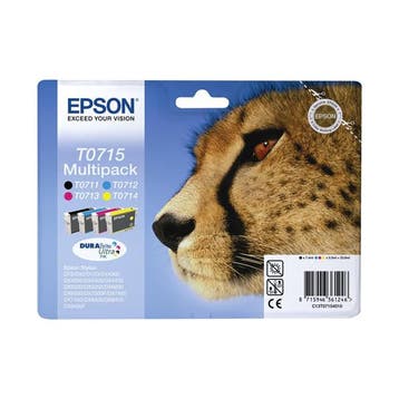 Epson T0715 multipack 4 inktcartridges (origineel), Verzenden, Nieuw, Epson