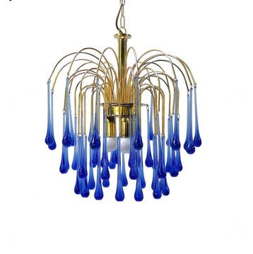 Murano 004 (Fabbian) - Plafondlamp - spin - messing,, Antiek en Kunst