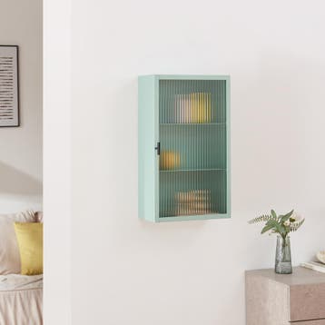 Wandkast Zundert 60x35x15 cm mintgroen [en.casa], Verzenden, Nieuw