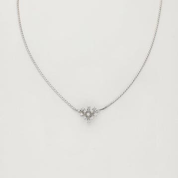 Halsketting - 18 karaat Witgoud Diamant (Natuurlijk), Sieraden, Tassen en Uiterlijk, Kettingen, Nieuw