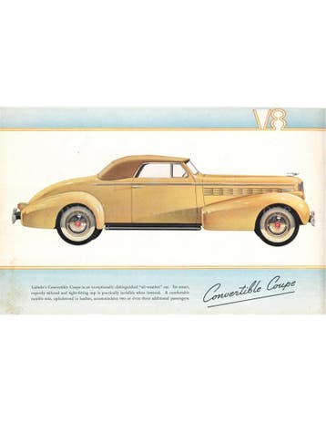 1938 LA SALLE V-8 BROCHURE ENGELS (USA), Nieuw, Author