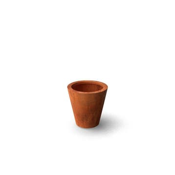 Geroba Conica B3 conische plantenbak 600x600mm - Cortenstaal, Tuin en Terras, Verzenden, Nieuw