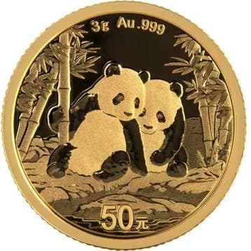 Gouden China Panda 3 gram 2026, Verzenden, Oost-Azië, Losse munt, Goud