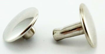 Dubbele  holniet  5 mm lang , 2 X Bolle kop Ø 5 mm, zilve..., Verzenden, Nieuw