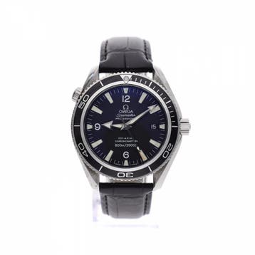 Omega Seamaster Planet Ocean 42mm 2901.50.91; Automatisch..., Ophalen of Verzenden, Gebruikt, Leer, Overige merken