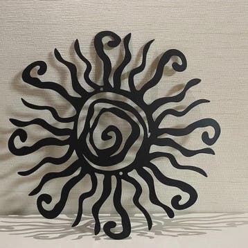 Wacky Zon Metalen Wanddecoratie - 28cm - Roestvrij - Binnen, Verzenden, Nieuw