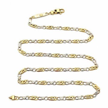 UnoAErre - Halsketting - 18 karaat Geel goud, Witgoud -, Sieraden, Tassen en Uiterlijk, Nieuw