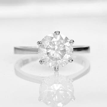 Verlovingsring - 14 karaat Witgoud - 2.53ct. tw. Diamant