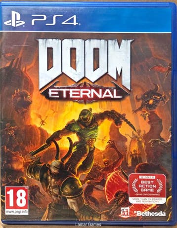 Doom Eternal (ps4 tweedehands game), Spelcomputers en Games, Ophalen of Verzenden, Zo goed als nieuw